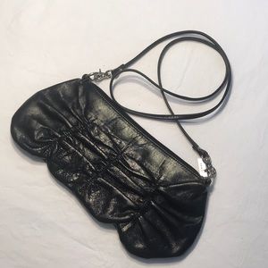 HOBO Leather Black Crossbody Clutch Shoulder Bag